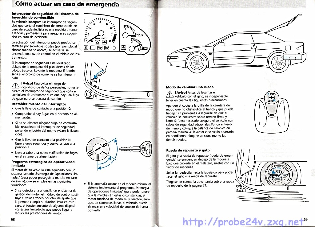 FORD PROBE 2 Betriebsanleitung 1996 Bedienungsanleitung Handbuch Bordbuch BA 